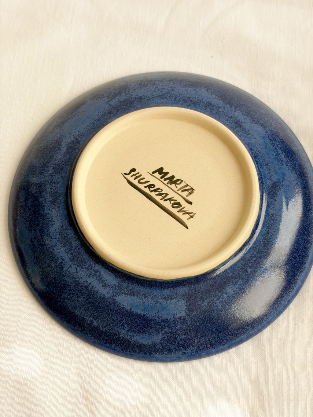 Talerz ceramiczny mini z kwiatem