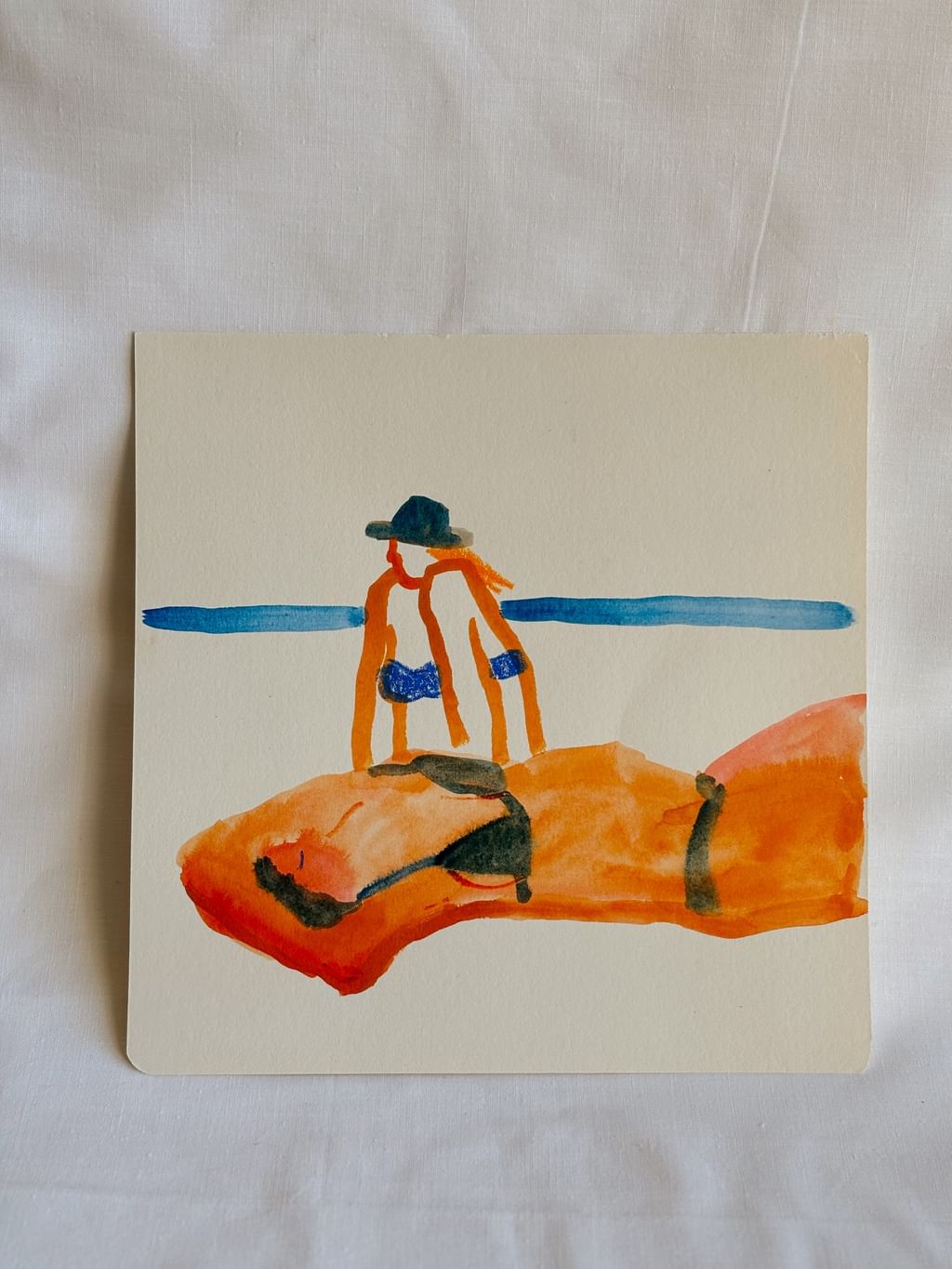 Sketch "Girls on the beach" 1