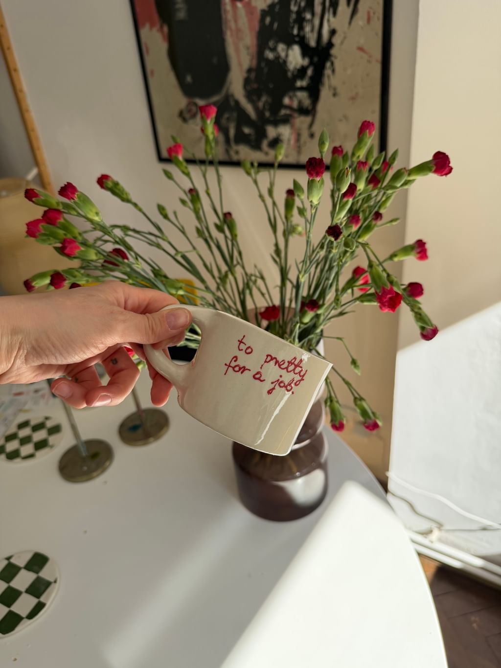 Kubek " too pretty for a job "