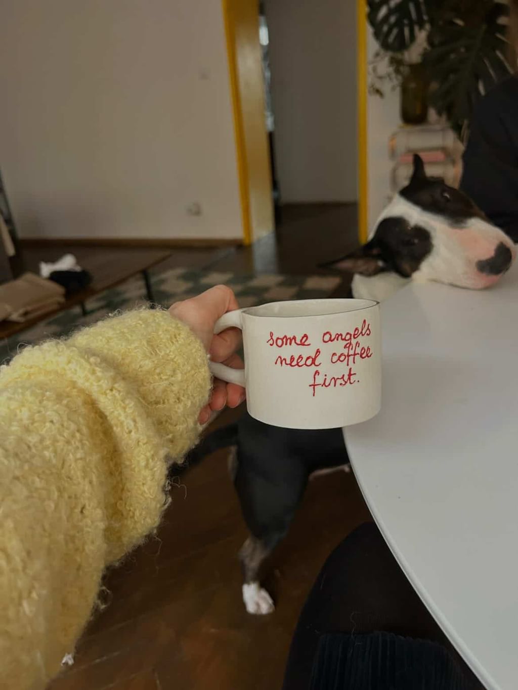 Kubek „Some angels need coffee first