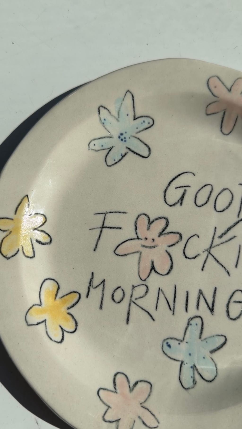 Talerz " Good Fucking Morning "