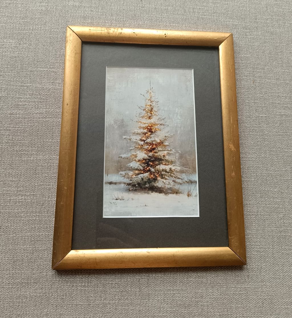 Plakat Światła na choince w ramce