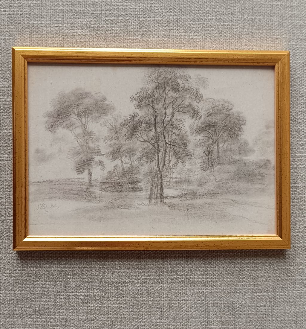 Plakat Szkic drzew w ramce