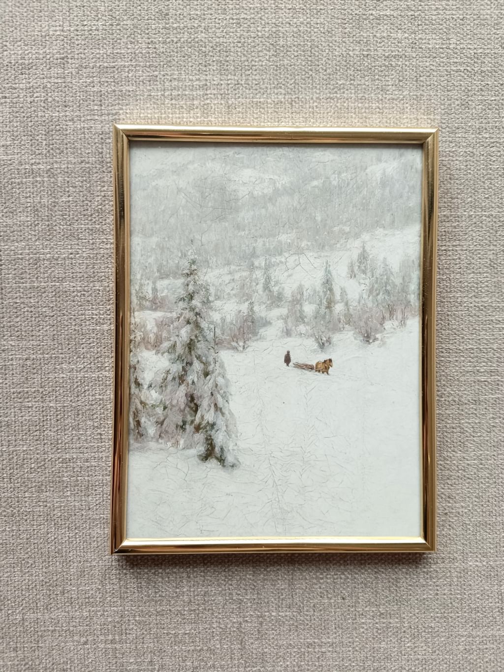 Plakat Zimowe pola w ramce