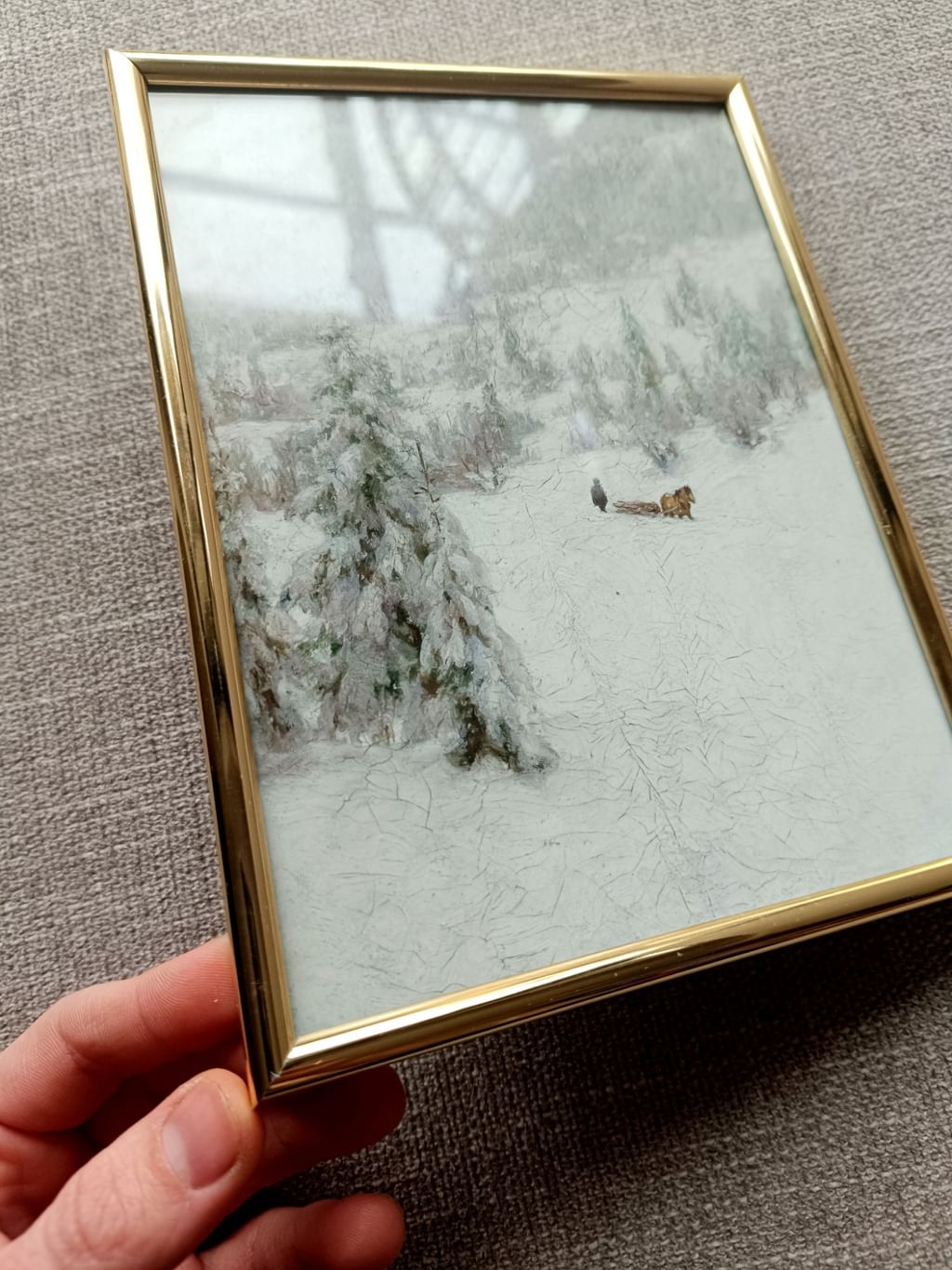 Plakat Zimowe pola w ramce