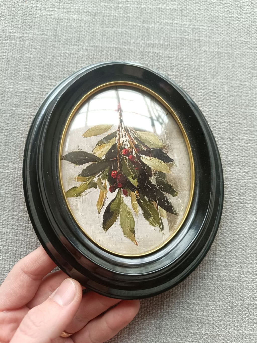 Plakat Jemioła w owalnej ramce