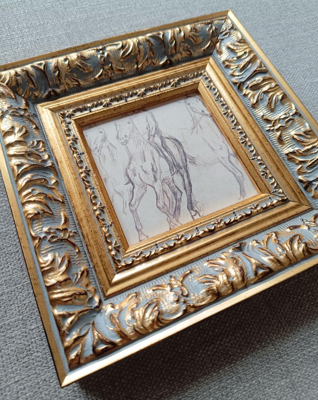 Plakat Biegnące konie w ramce