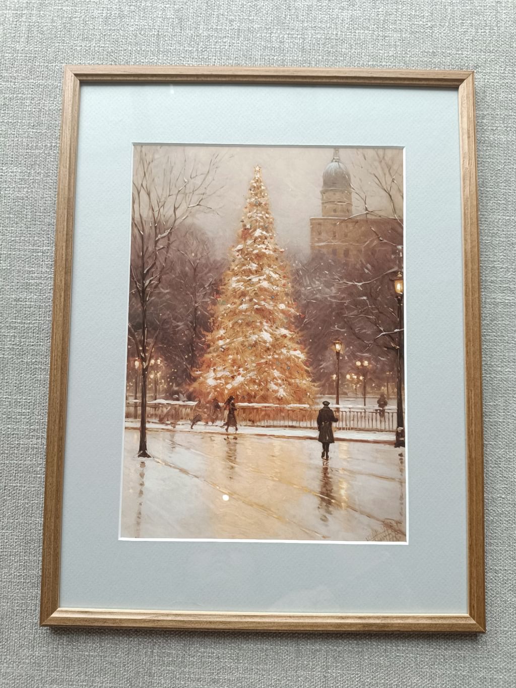 Plakat Zima w mieście w ramce