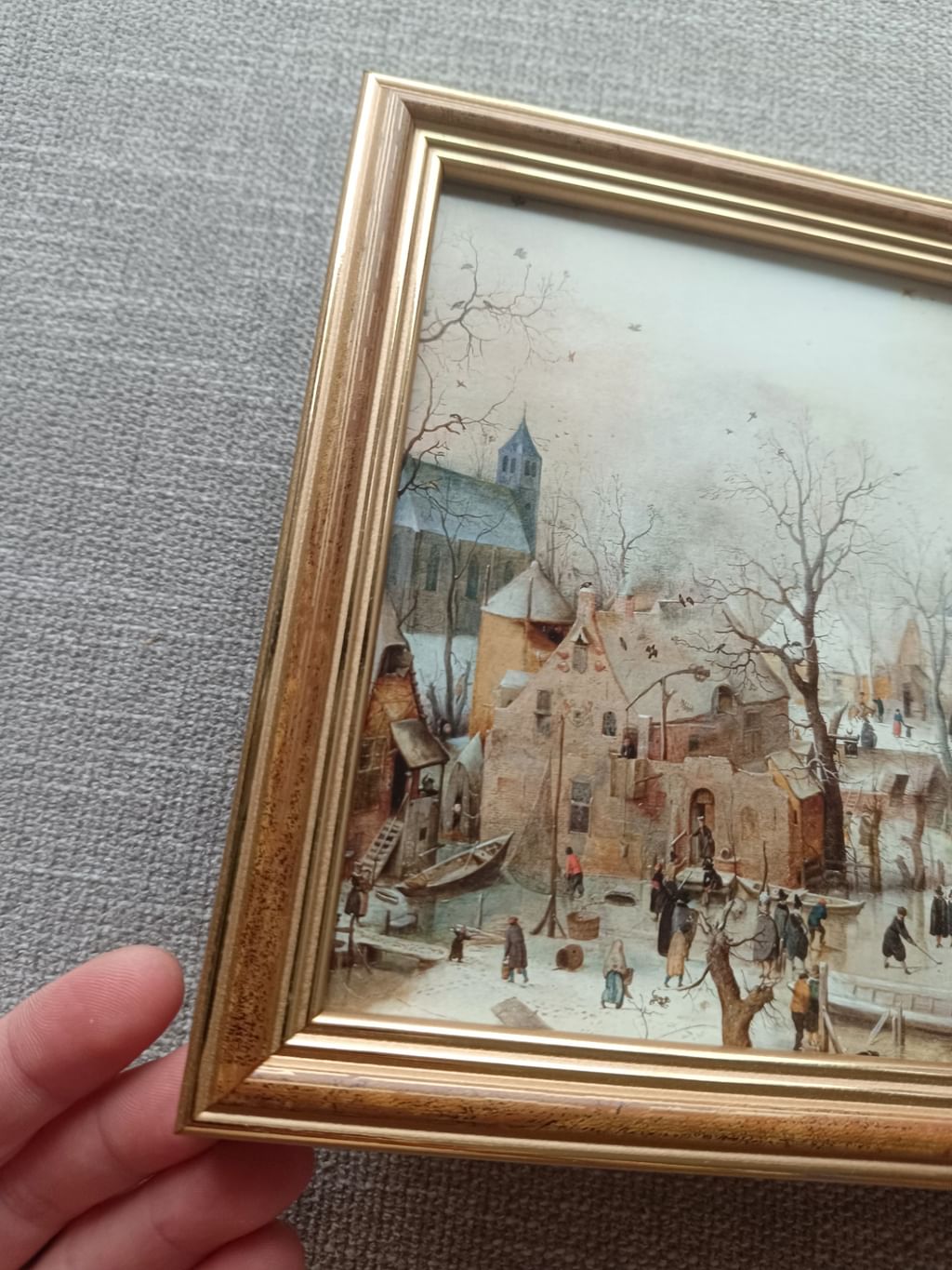 Plakat Zimowe miasto w ramce