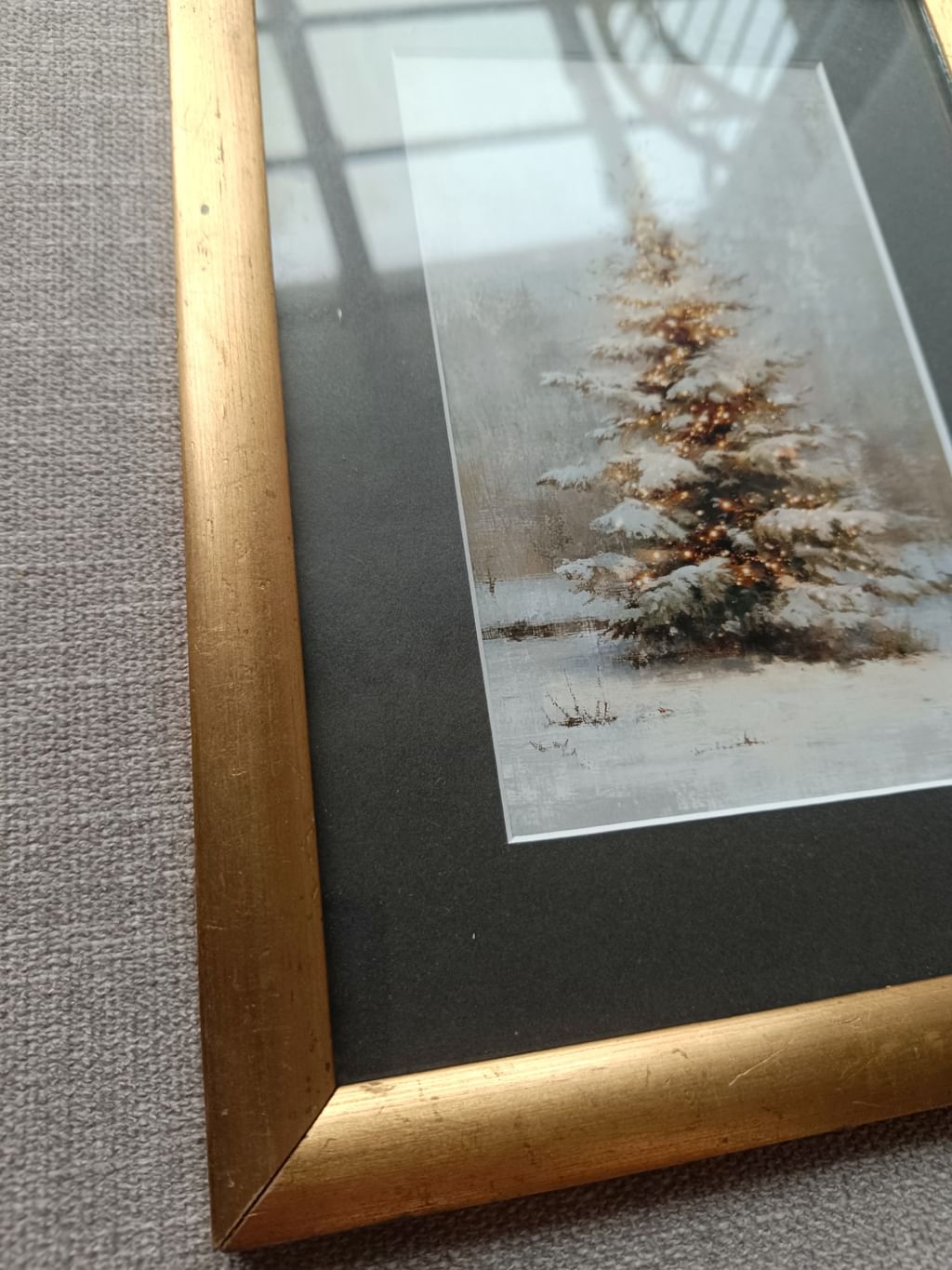 Plakat Światła na choince w ramce