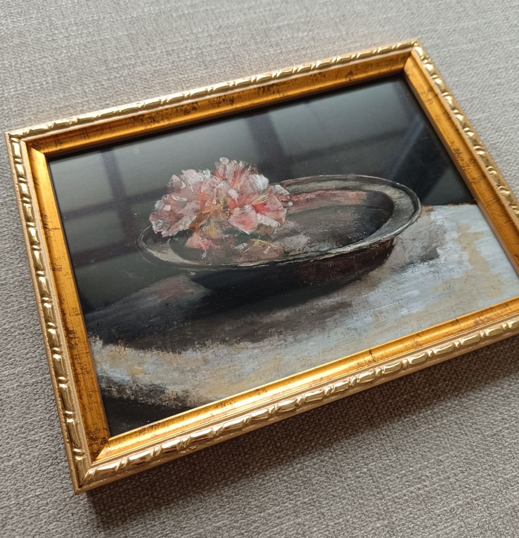 Plakat Odbicie kwiatów w ramce