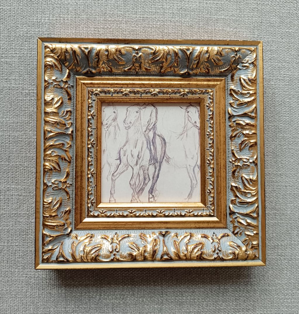 Plakat Biegnące konie w ramce