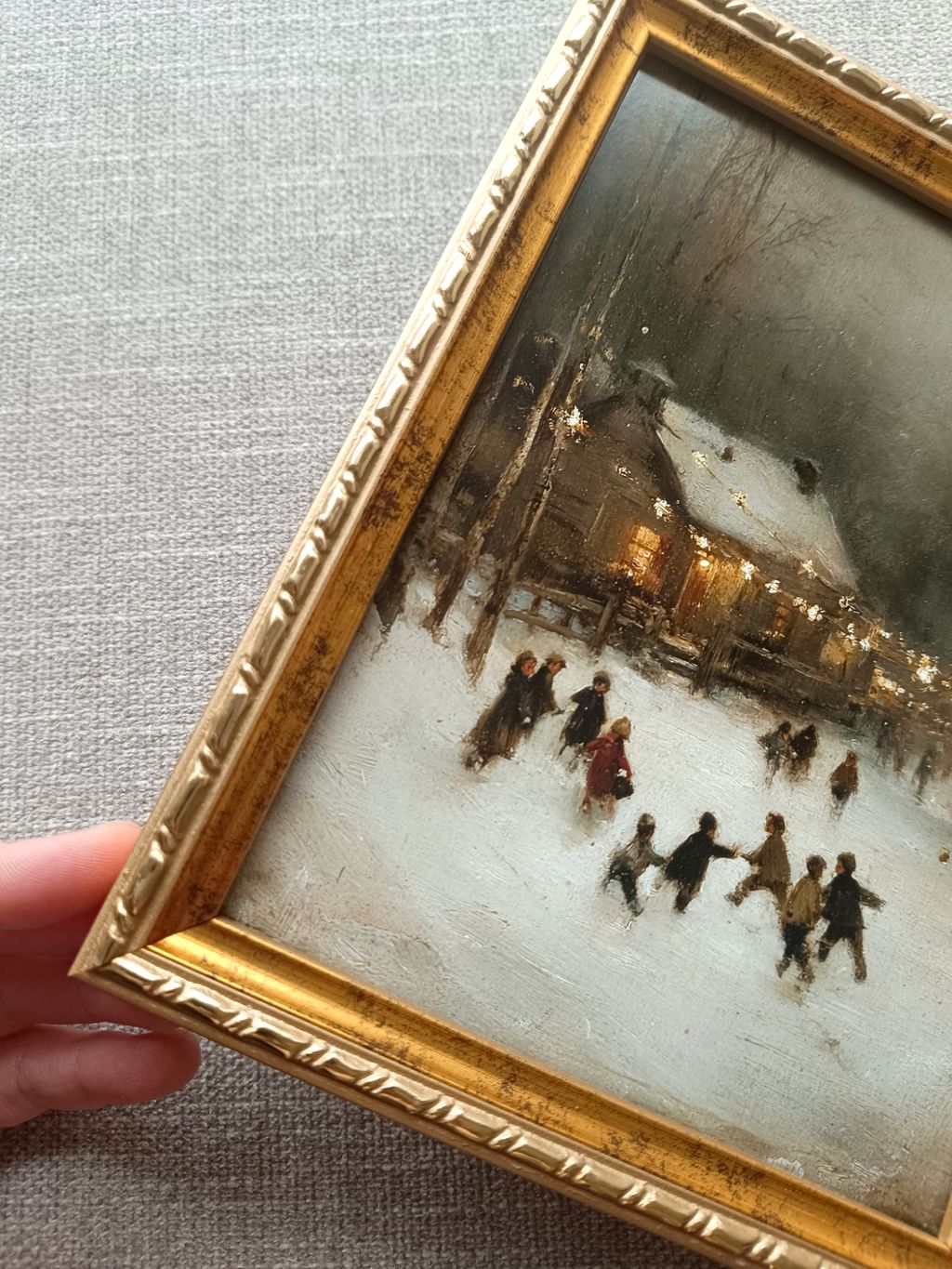 Plakat Zimowa zabawa w ramce