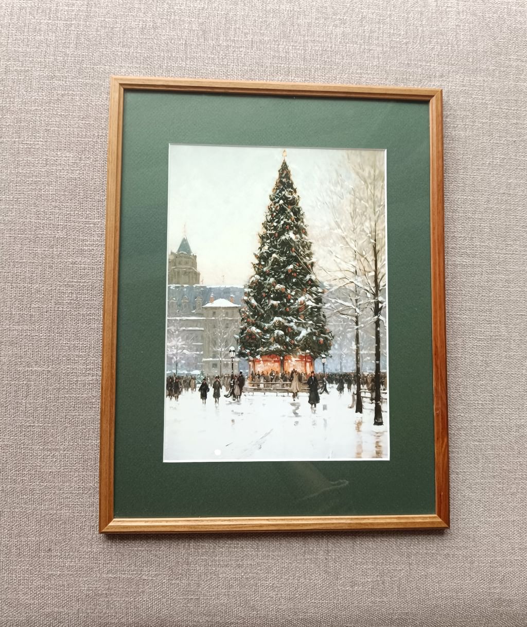 Plakat Choinka w mieście w ramce