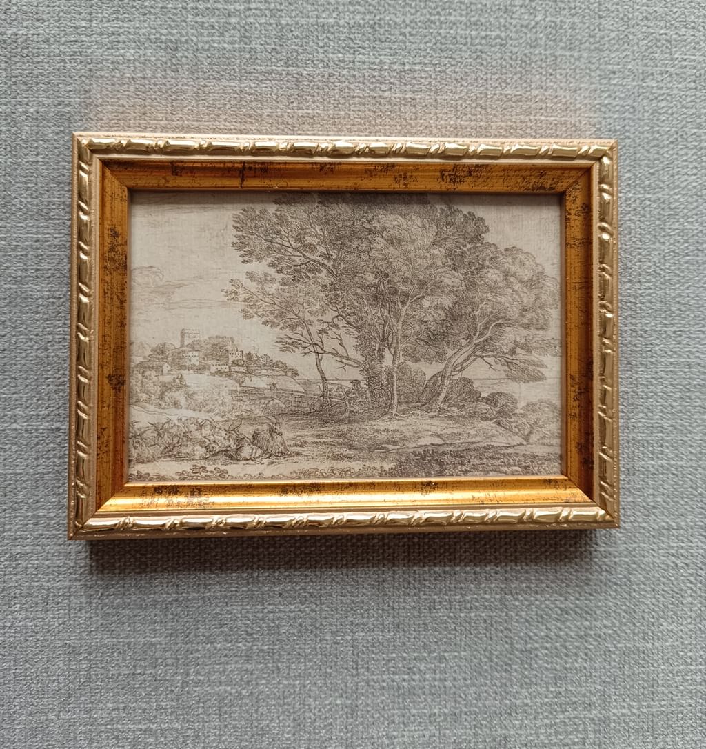 Plakat Szkic drzew w ramce