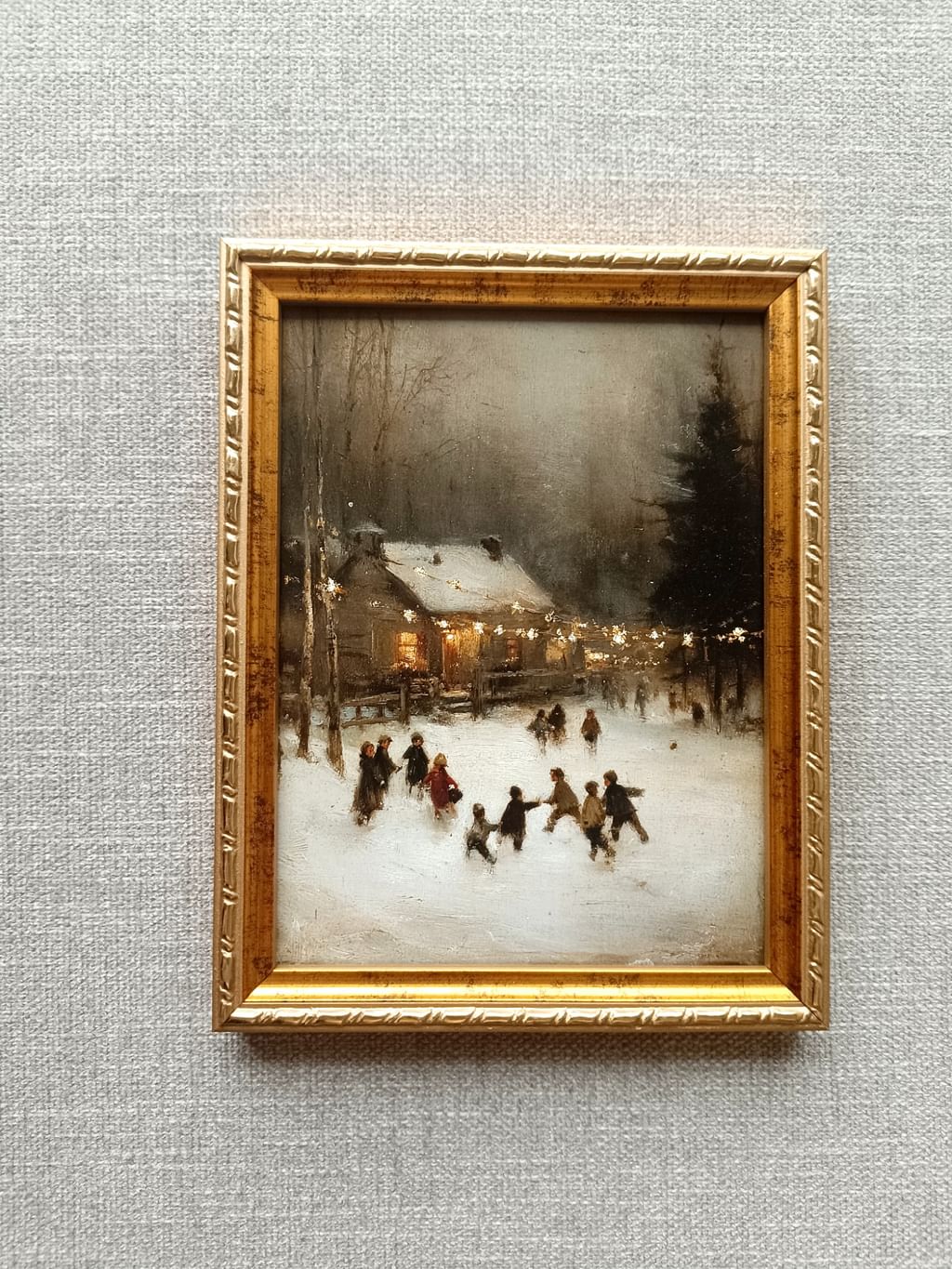 Plakat Zimowa zabawa w ramce