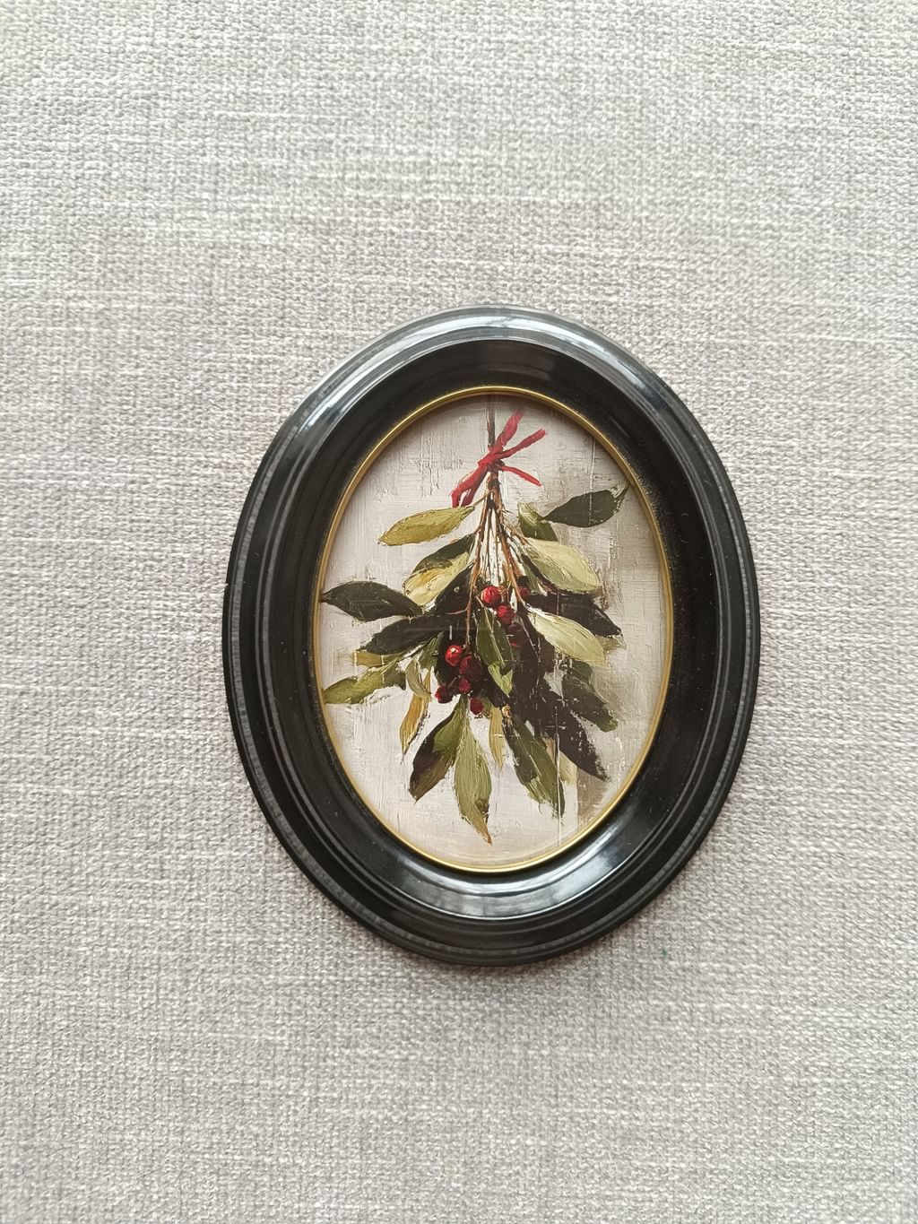 Plakat Jemioła w owalnej ramce