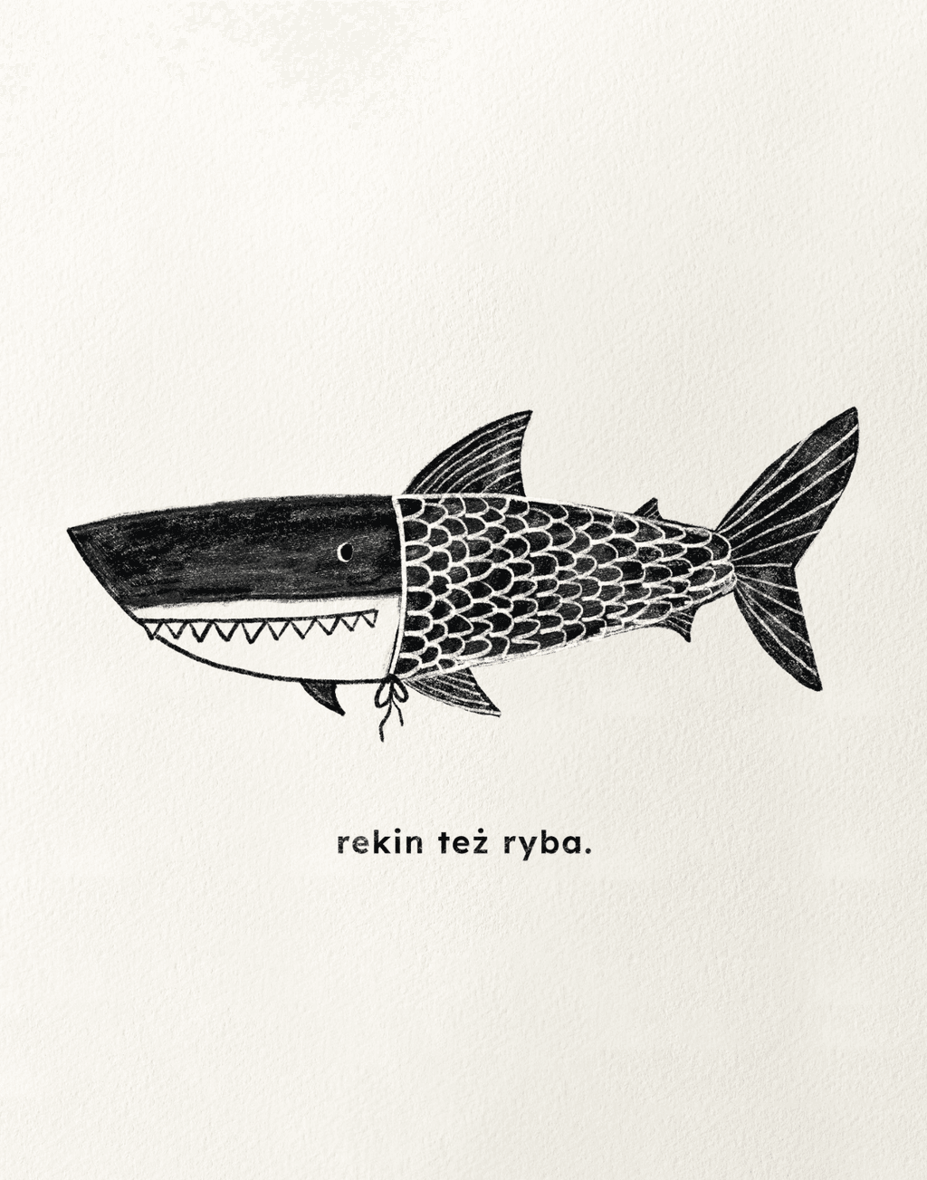 REKIN TEŻ RYBA. pocztówka