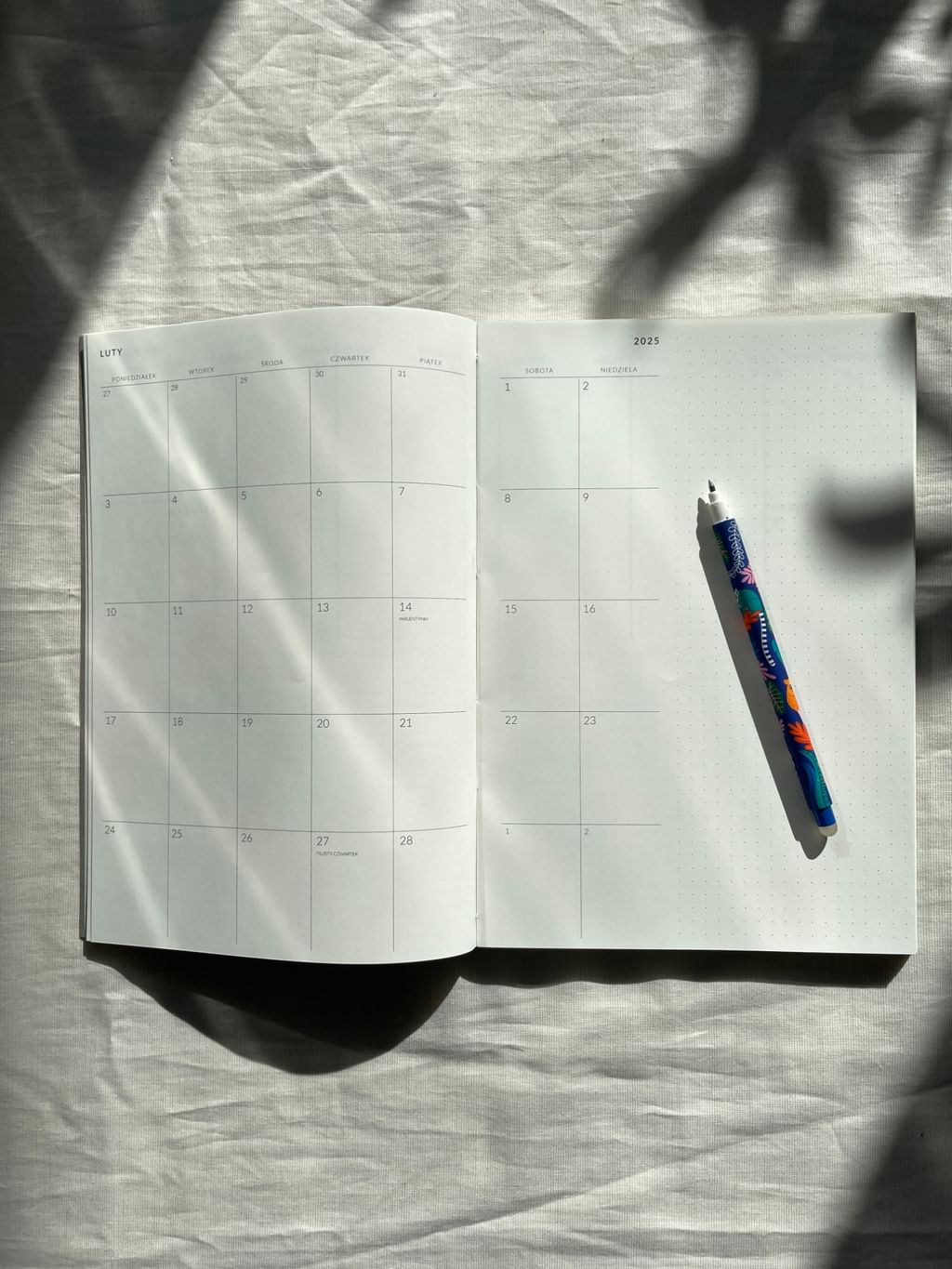 KALENDARZ 2026 układ pionowy