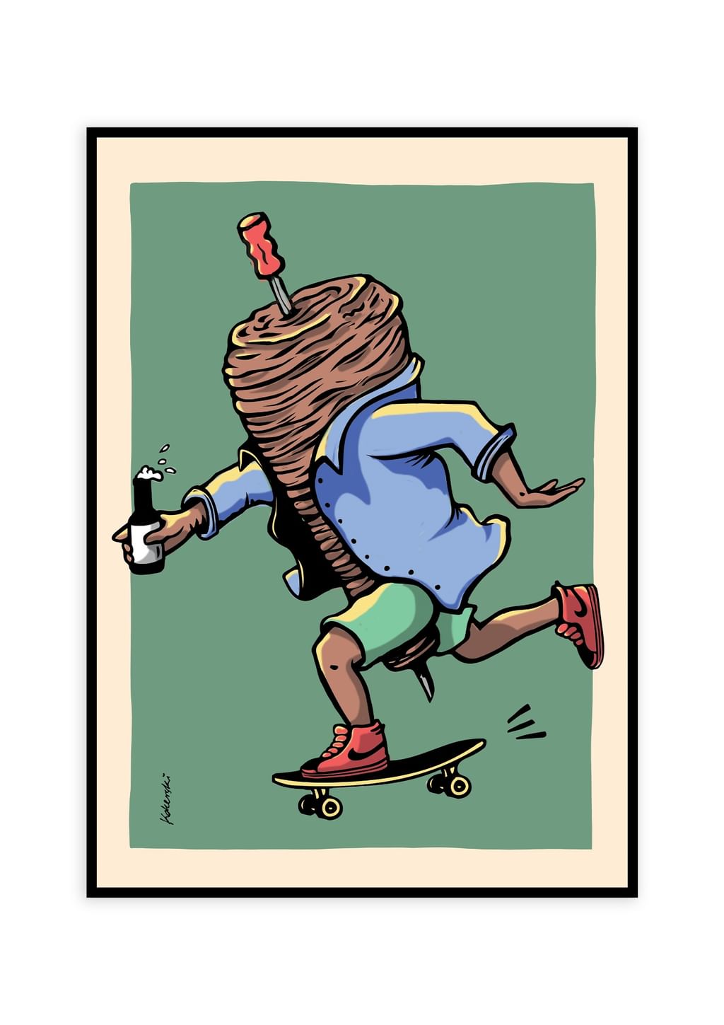 Plakat Skate Kebab • Michał Kokerski 