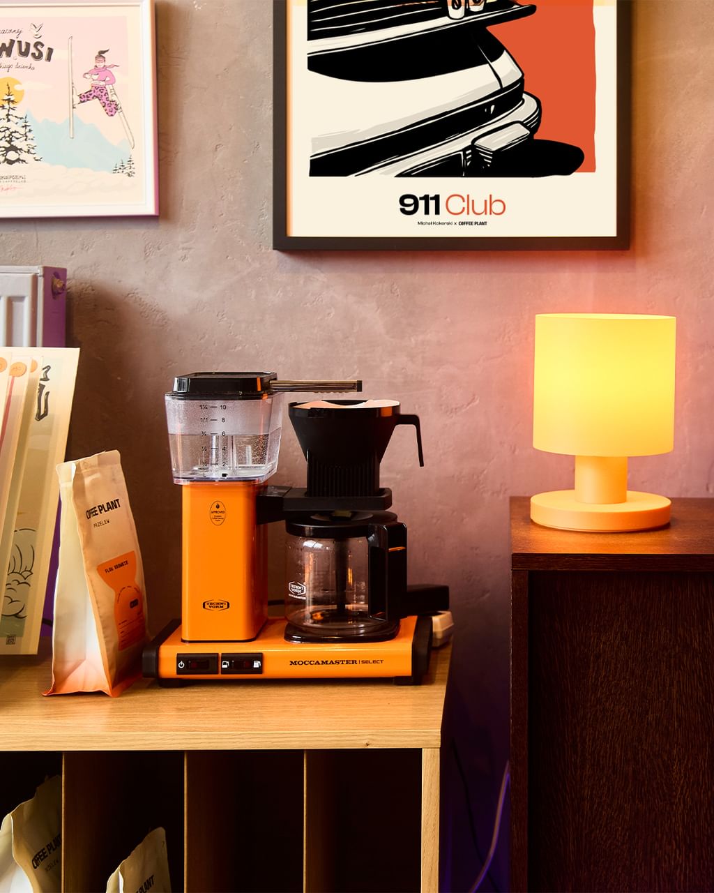 Plakat 911 Club • Michał Kokerski x Coffee Plant