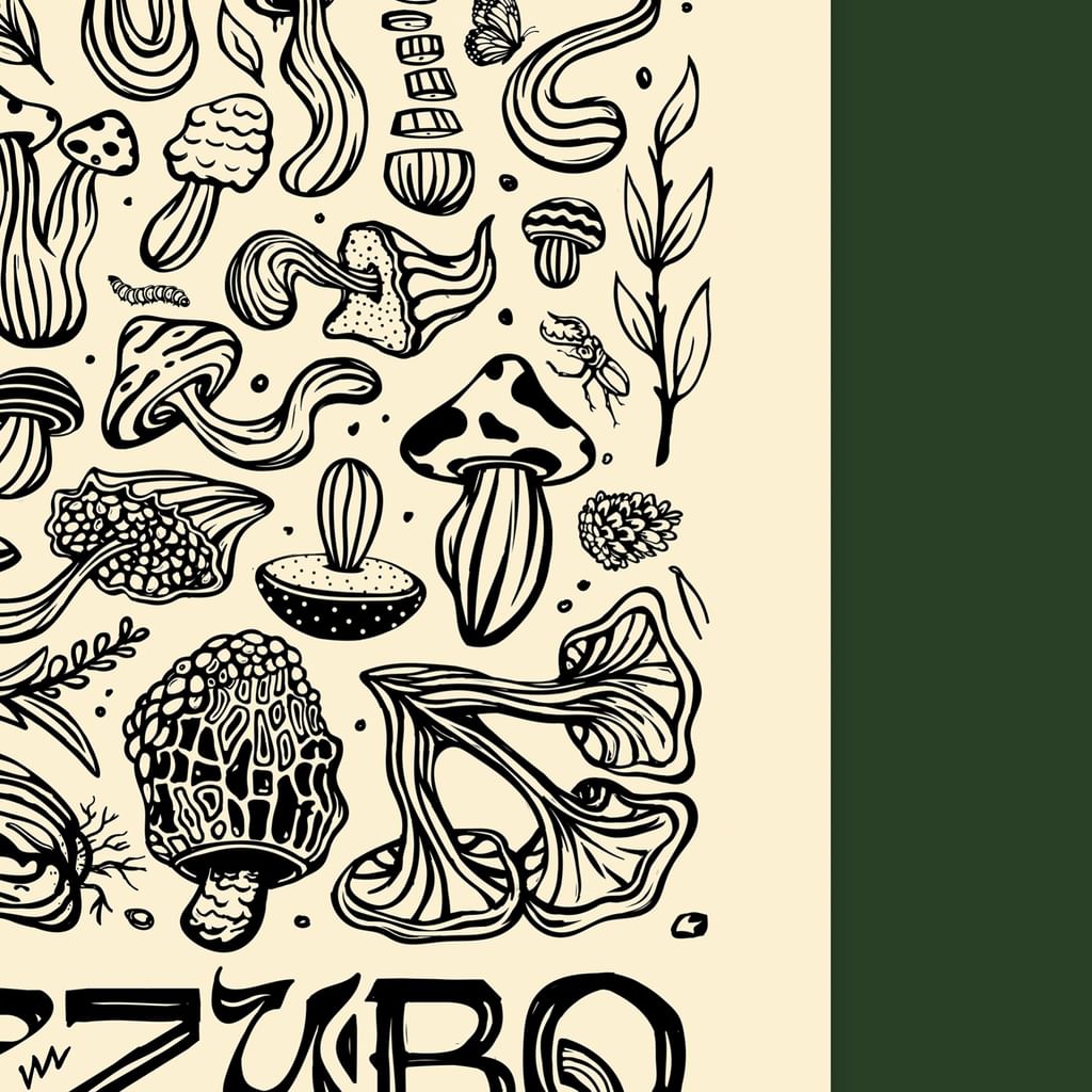 Plakat Grzybobranie • Michał Kokerski