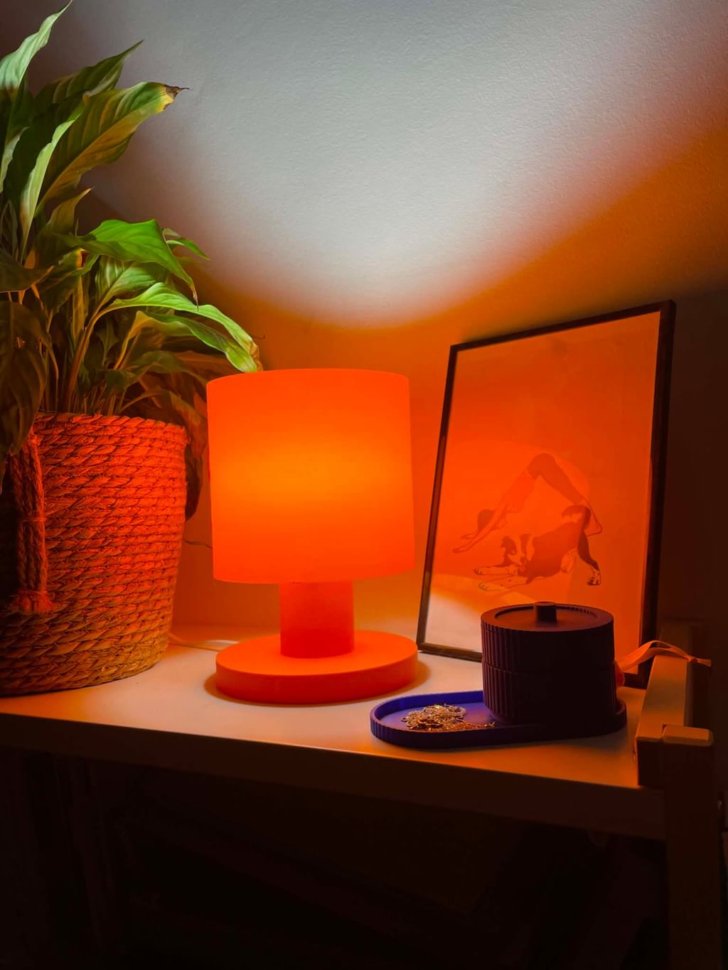 Ambientowa lampka dekoracyjna 3D / Pomarańczowa