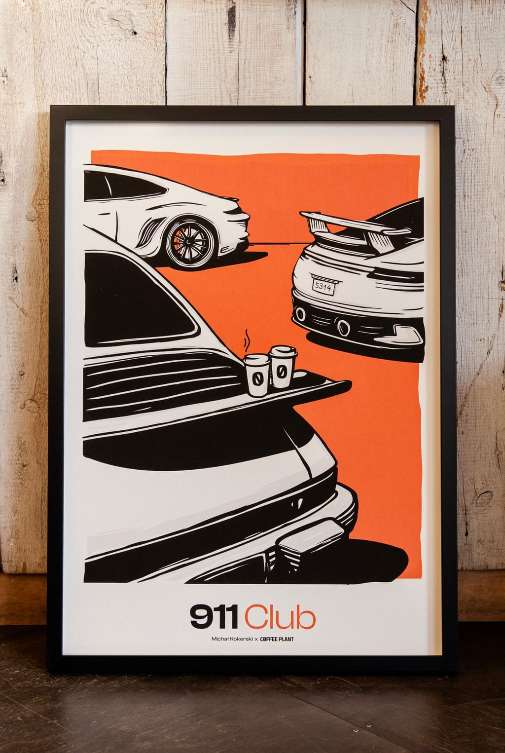 Plakat 911 Club • Michał Kokerski x Coffee Plant