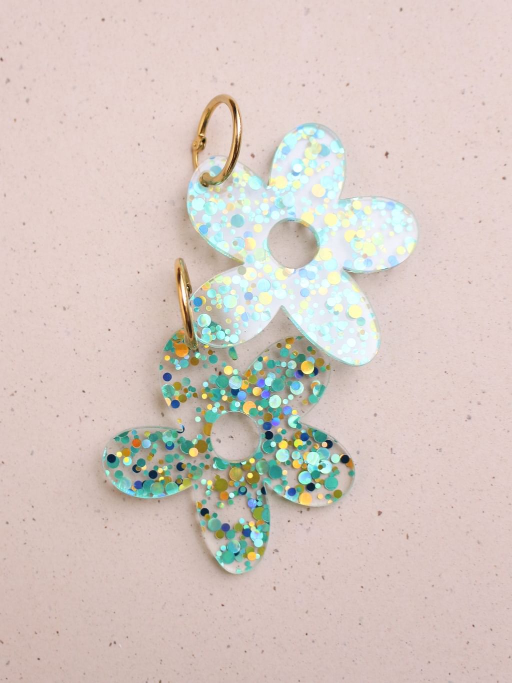 Kolczyki maxi confetti blue