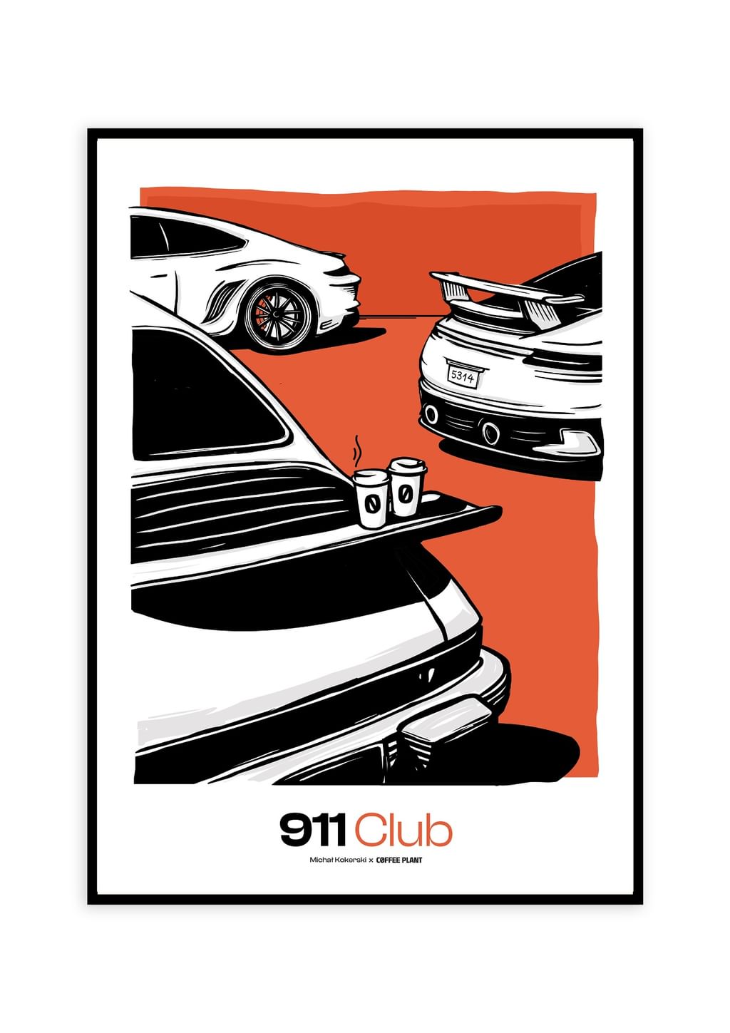 Plakat 911 Club | Michał Kokerski x Coffee Plant 