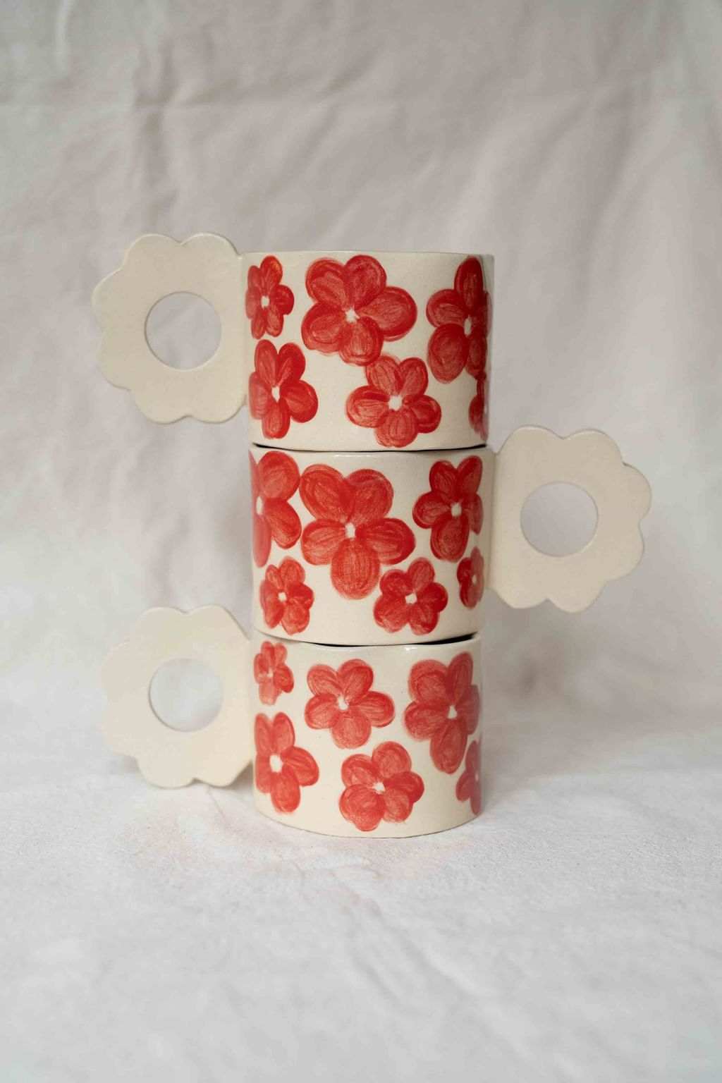 kubek kwiat czerwieni