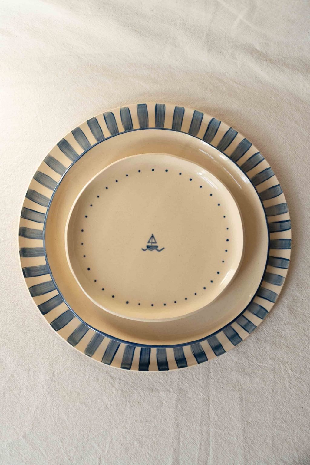 talerz mały łódka