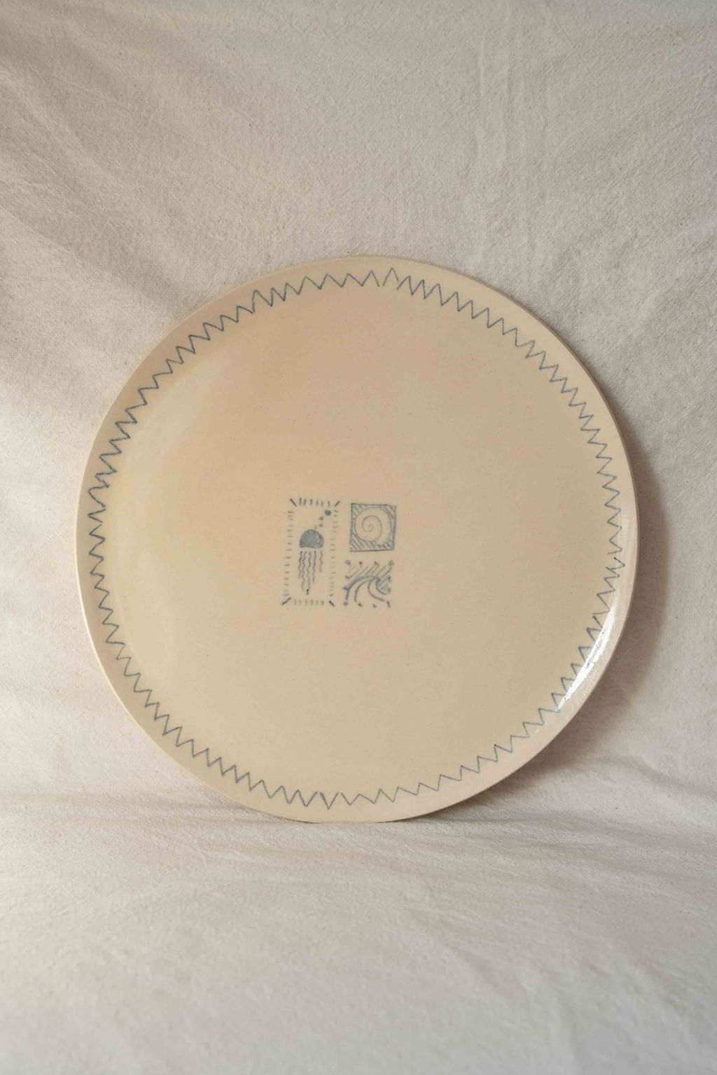 talerz pocztówka z wakacji duży