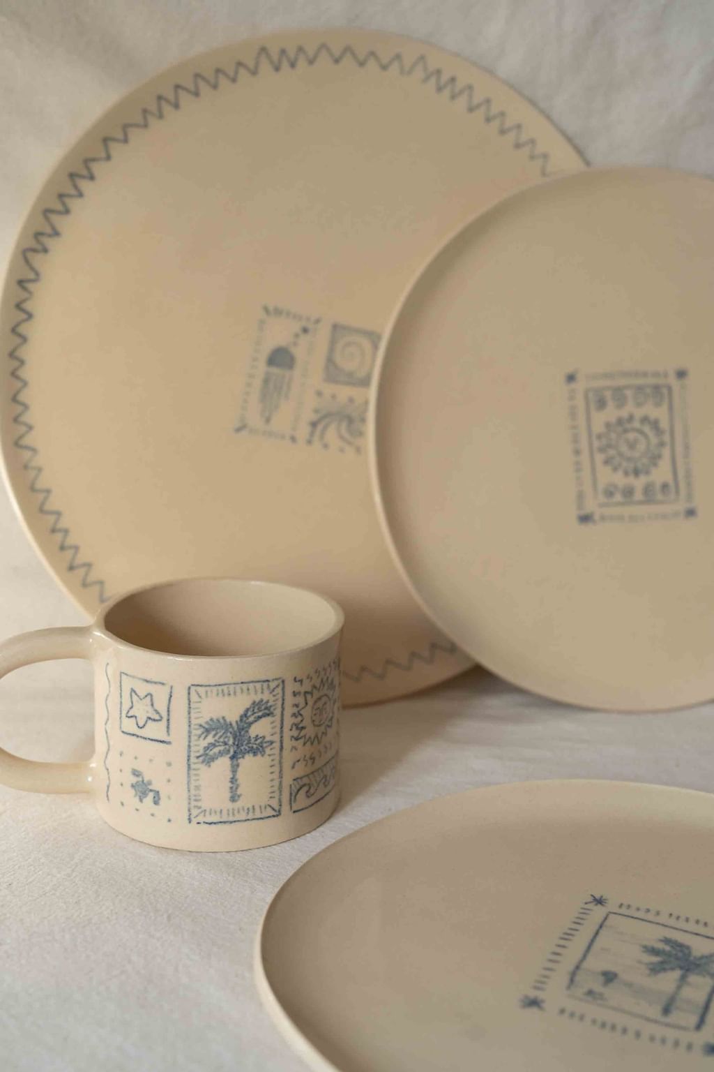 talerz pocztówka z wakacji duży